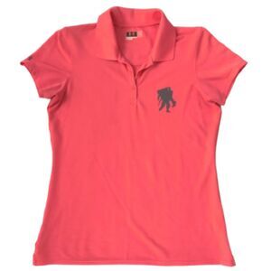 Under Armour Womens L Coral Wounded Warrior Project Polo Shirt Short Sleeve